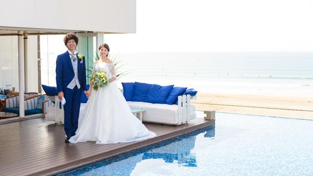 結婚式レポ海岸